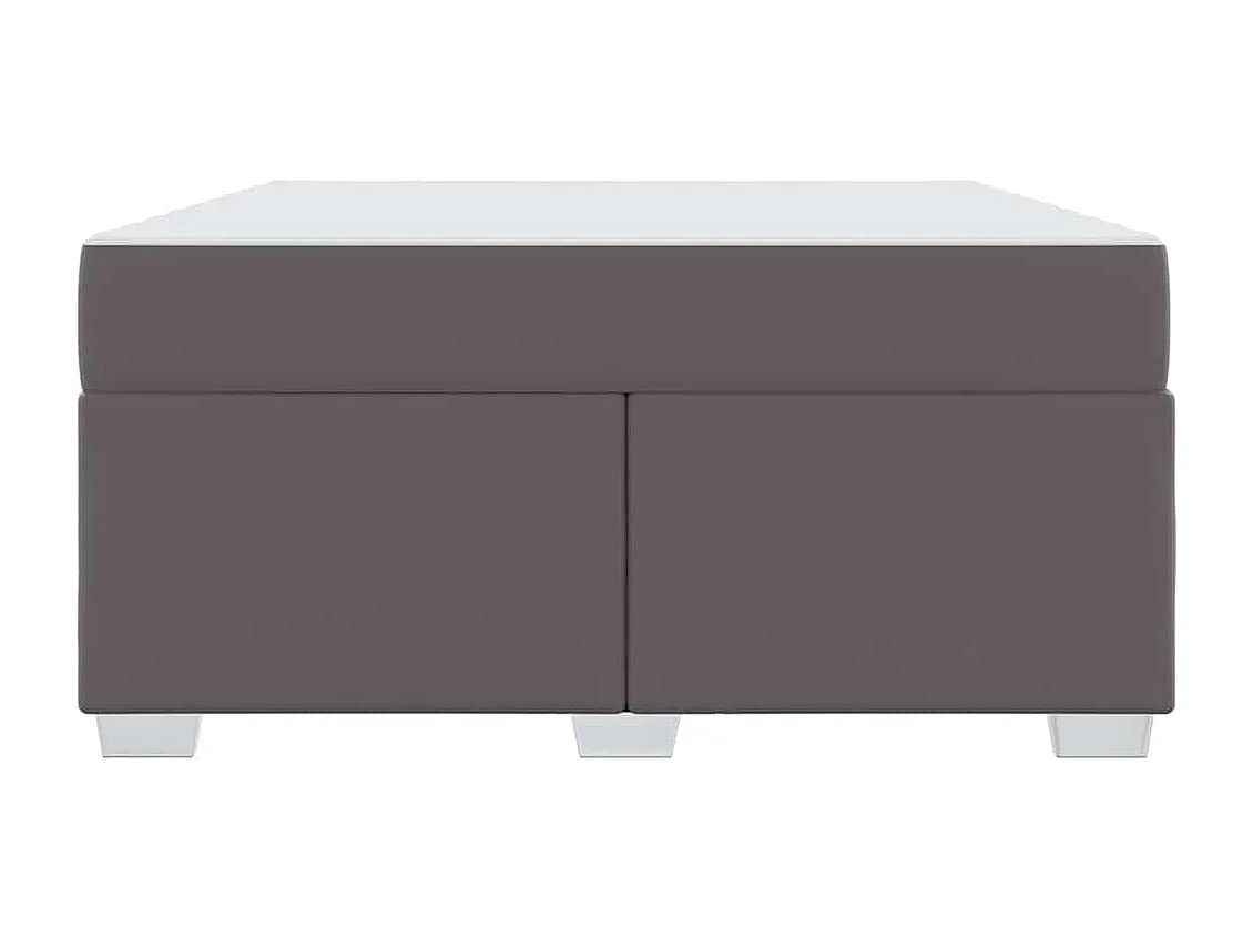 Cadre de lit Gris 140 x 200 cm Faux cuir