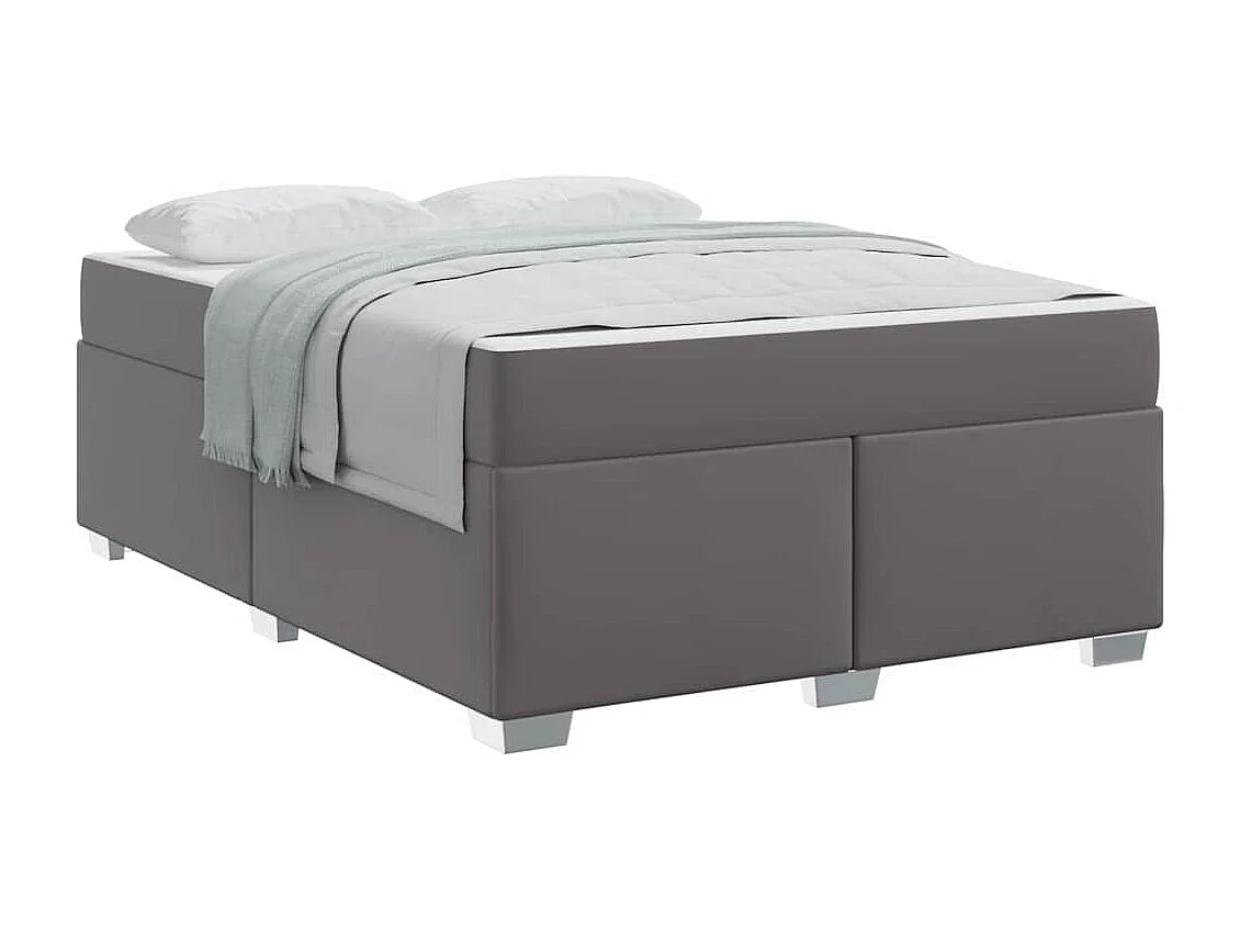 Cadre de lit Gris 140 x 200 cm Faux cuir