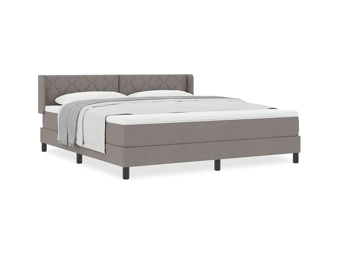 Cama box spring con colchón con colchón Taupé 180 x 200 cm