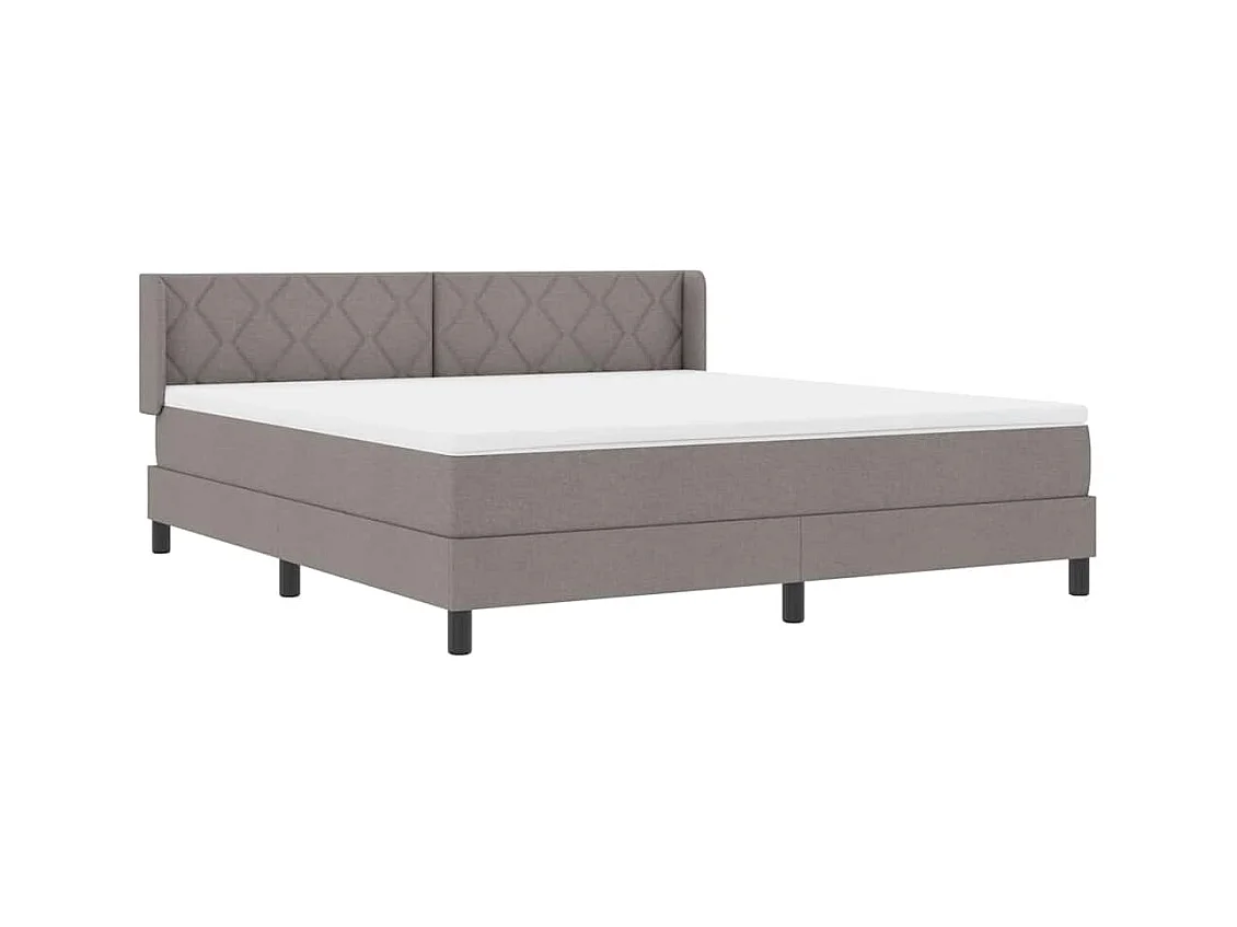 Cama box spring con colchón con colchón Taupé 180 x 200 cm