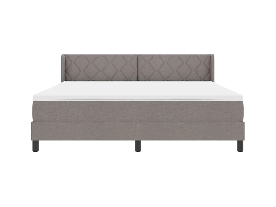Cama box spring con colchón con colchón Taupé 180 x 200 cm