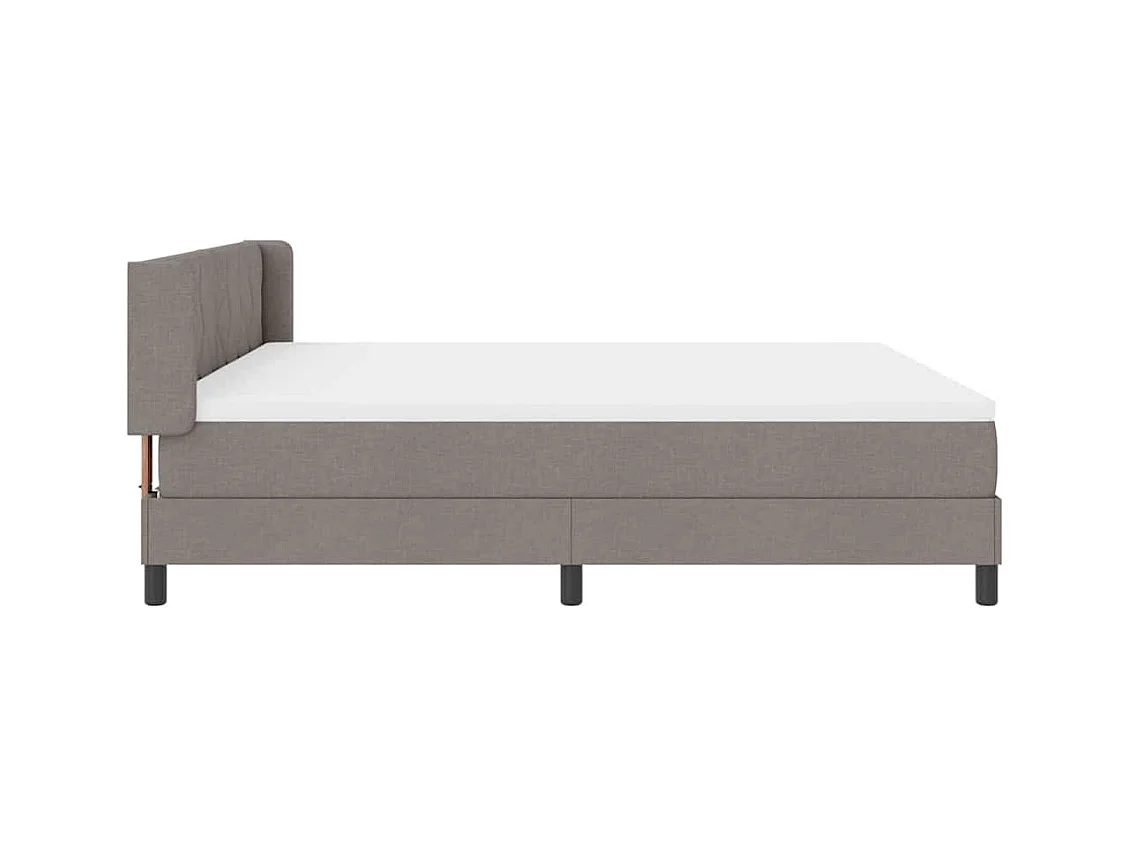 Cama box spring con colchón con colchón Taupé 180 x 200 cm
