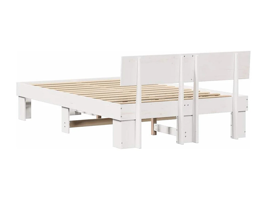 Estructura de cama Blanco 120 x 190 cm Madera maciza de pino