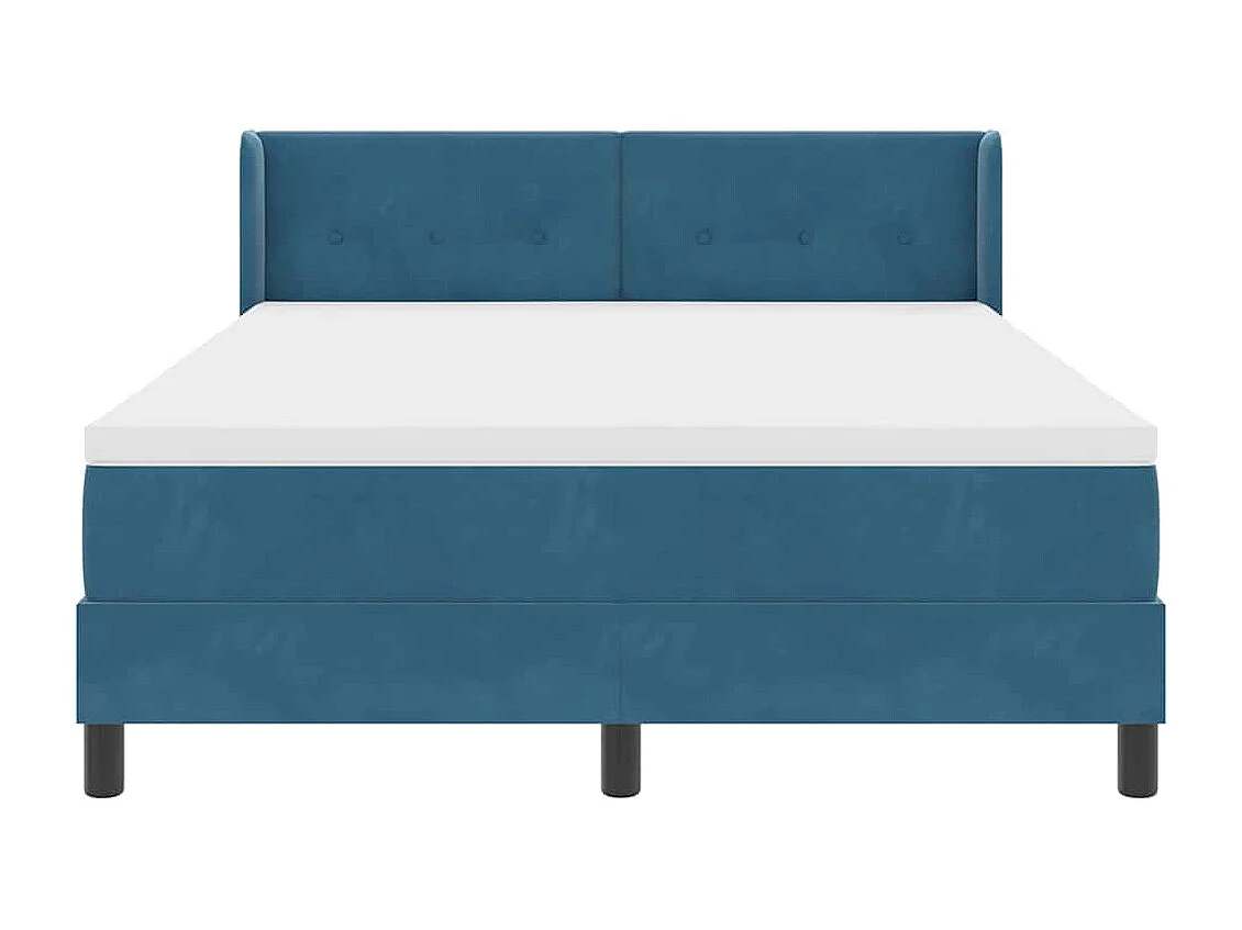 Cadre de lit avec matelas noir 100x200 cm en velours