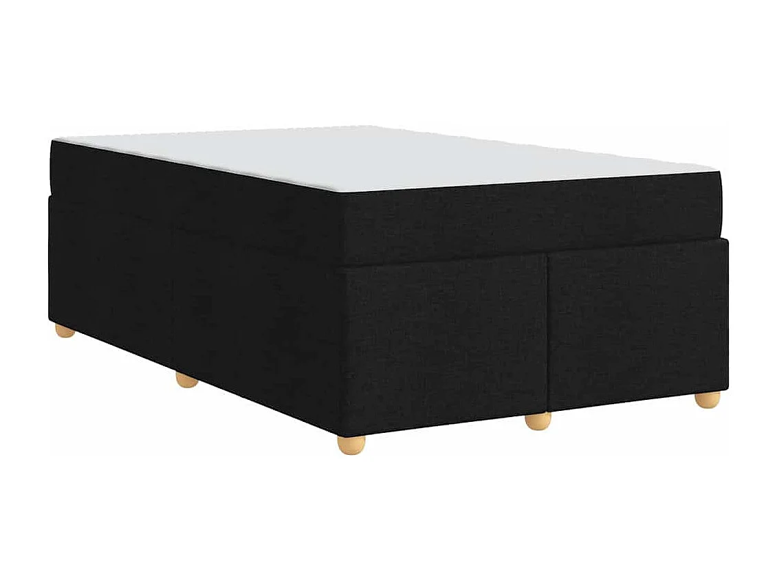 Cadre de lit avec matelas Noir 120 x 200 cm tissu