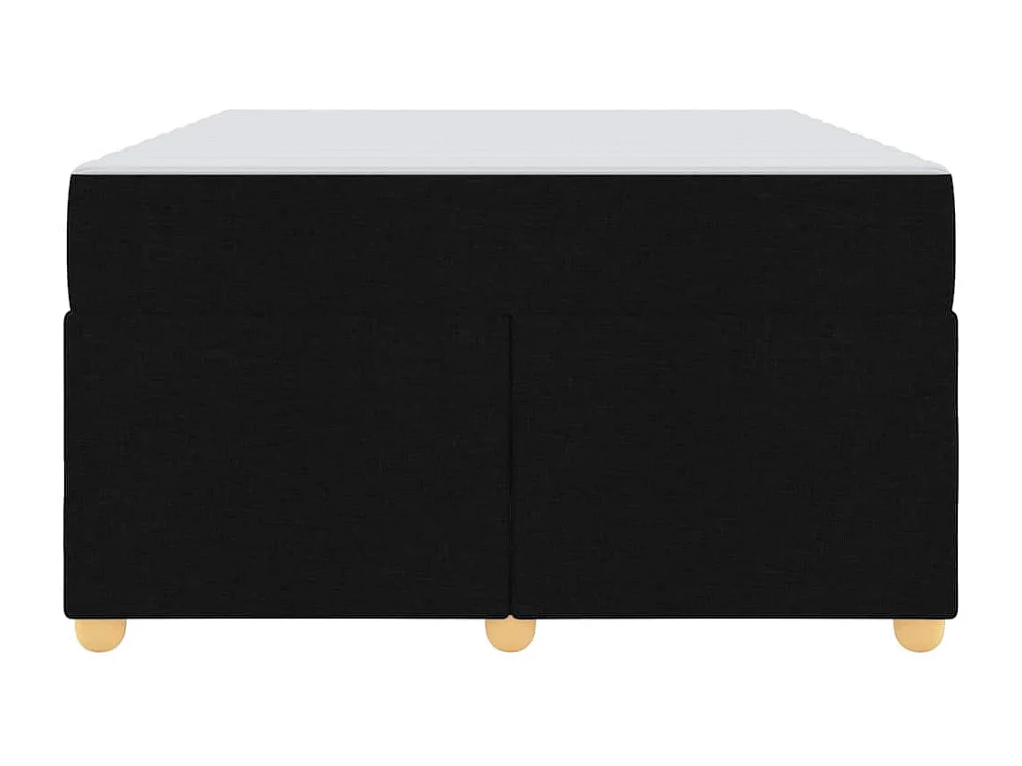Cadre de lit avec matelas Noir 120 x 200 cm tissu