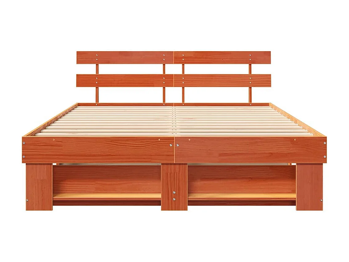 Bedframe Wasbruin 140 x 200 cm Massief grenenhout