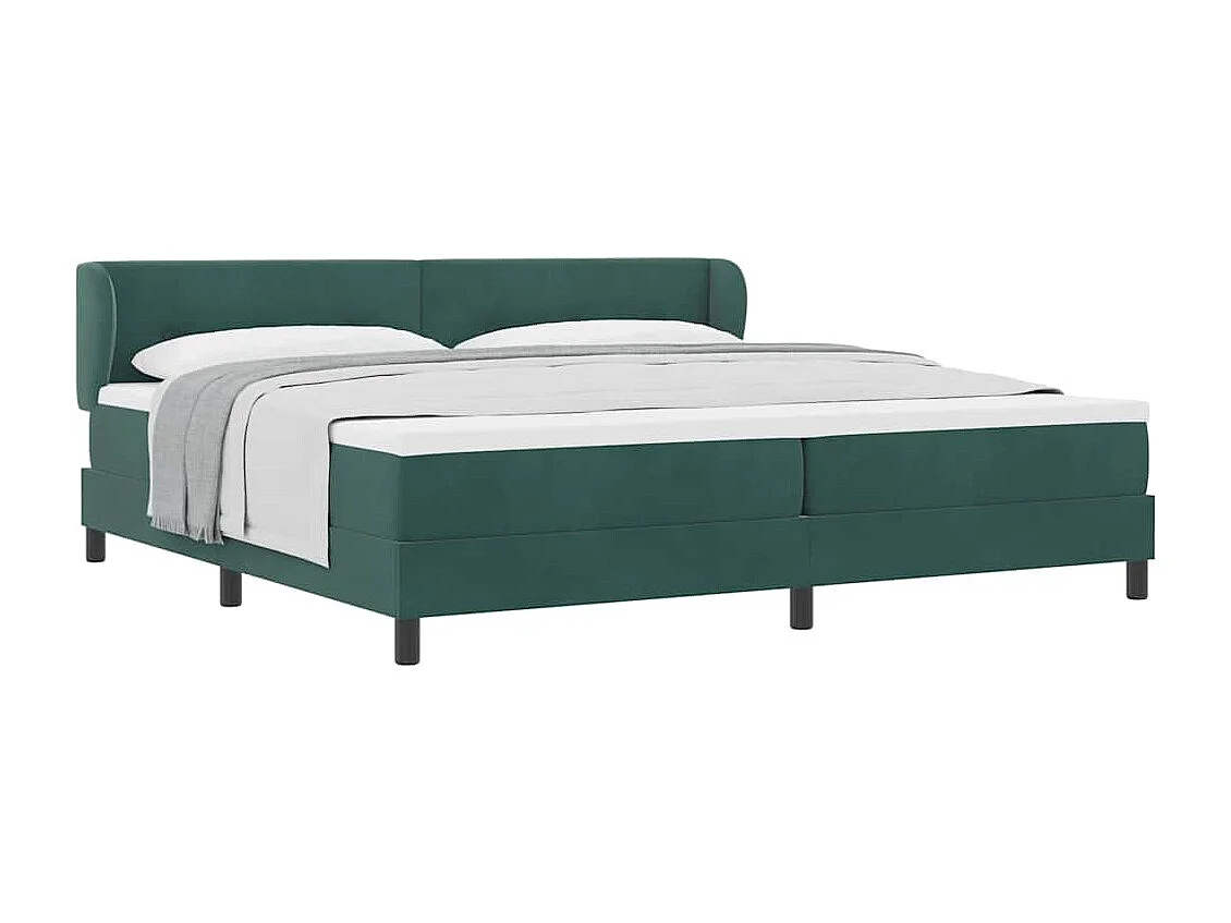 Cama con Somier y Colchón Gris Oscuro 80x200 cm Terciopelo