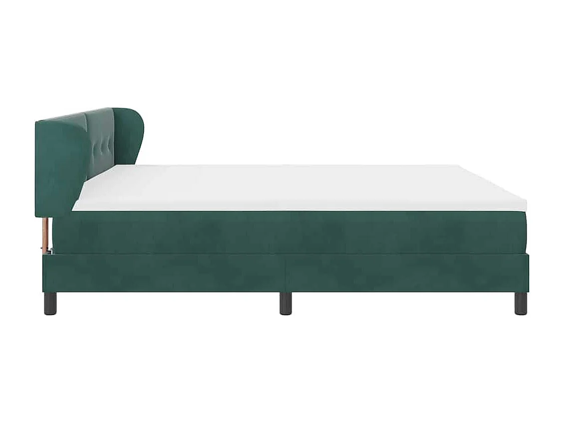 Cama con Somier y Colchón Gris Oscuro 80x200 cm Terciopelo