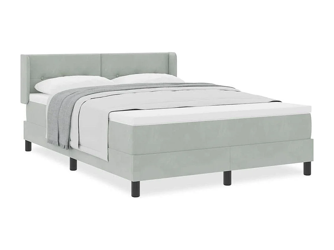 Cama con Somier y Colchón Negra 100x200 cm Terciopelo