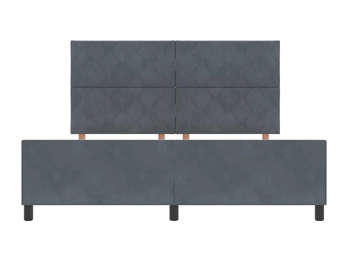 Estructura de cama Gris oscuro 180 x 200 cm Terciopelo