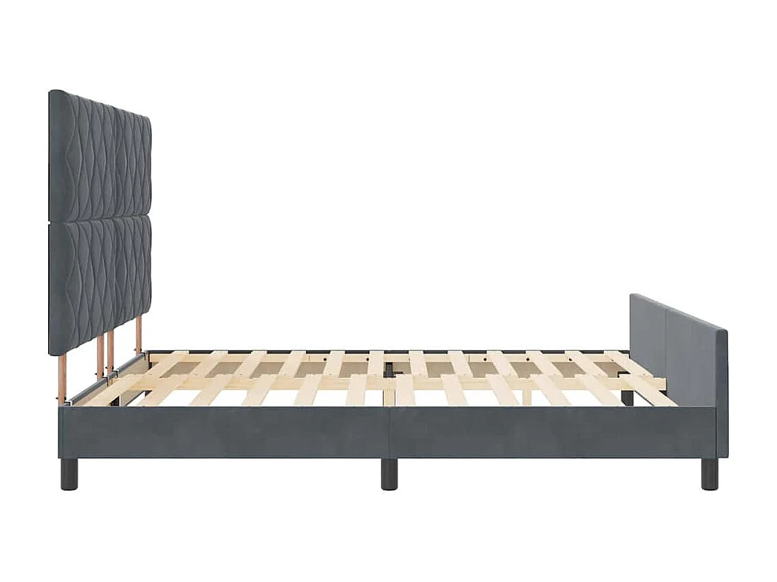 Estructura de cama Gris oscuro 180 x 200 cm Terciopelo