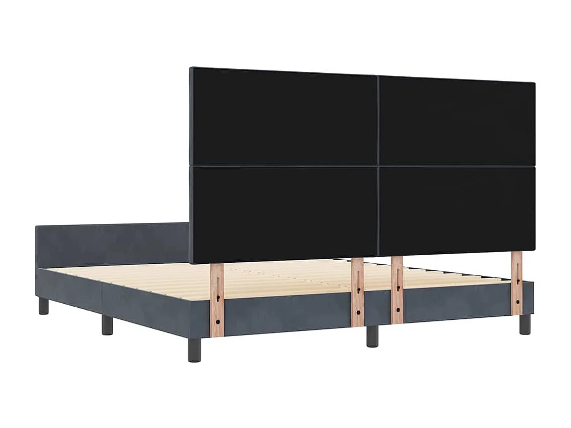 Estructura de cama Gris oscuro 180 x 200 cm Terciopelo
