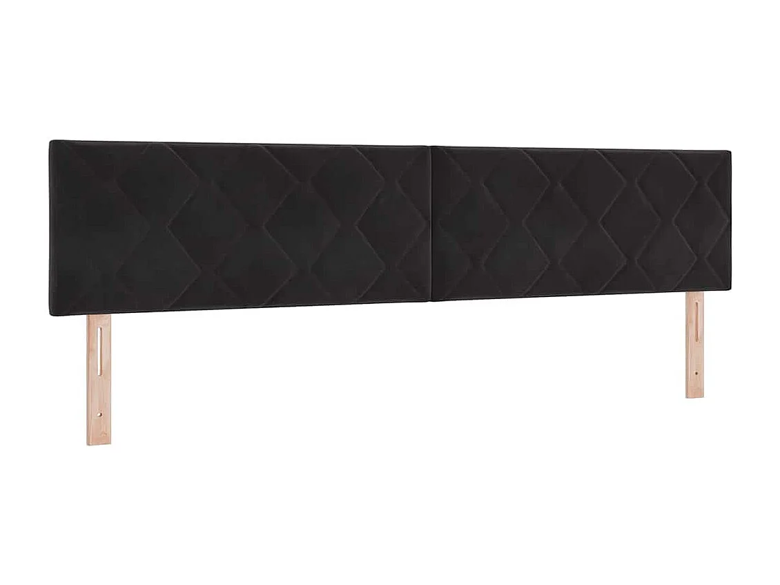 Cadre de lit avec matelas noir 100x200 cm en velours Noir