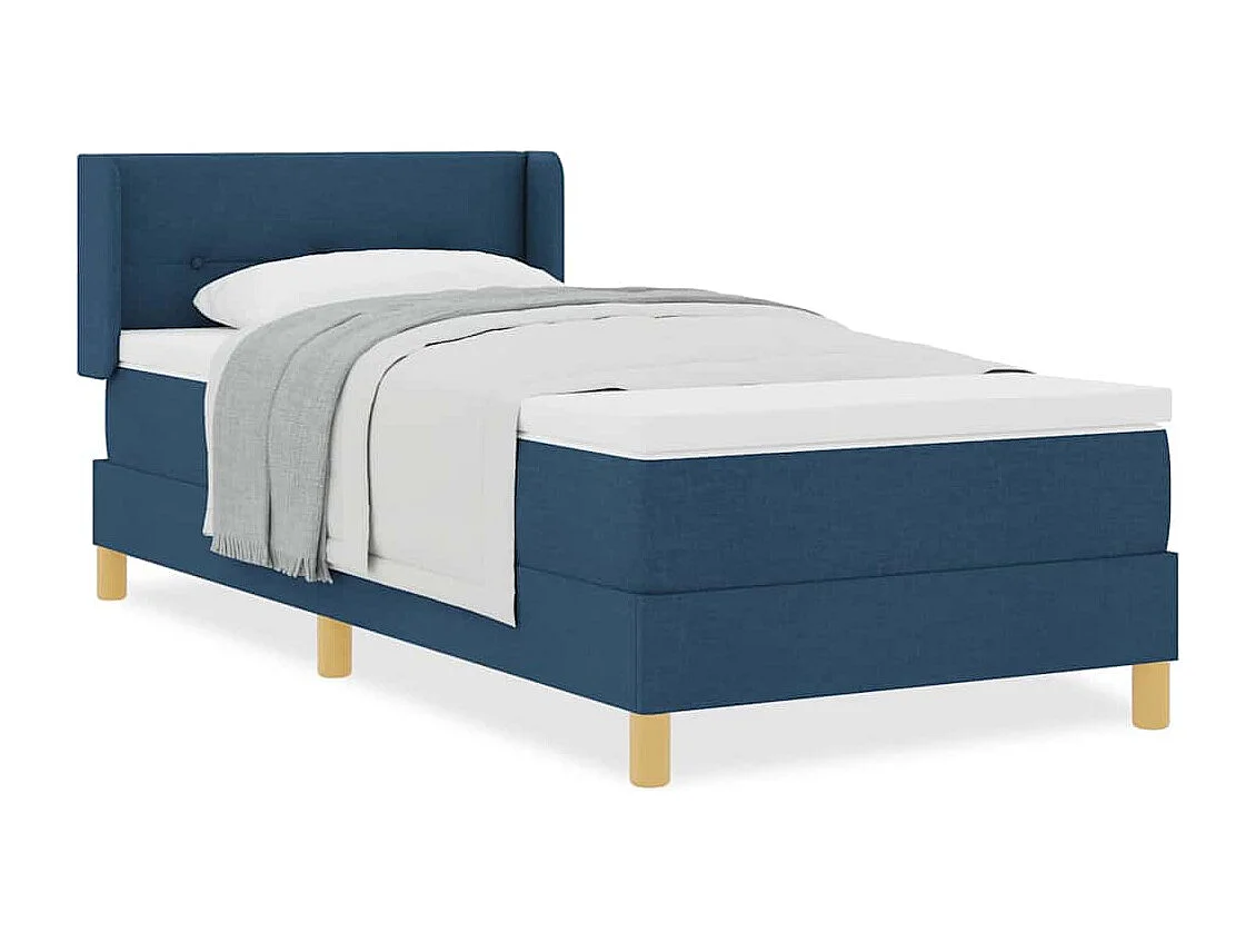 Boxspringbed met matras met hoofdeinde Blauw 100 x 200 cm Stof