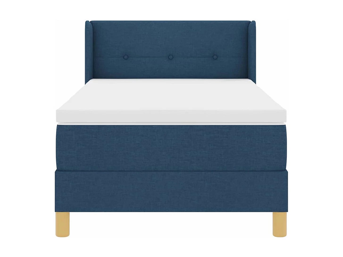 Boxspringbed met matras met hoofdeinde Blauw 100 x 200 cm Stof