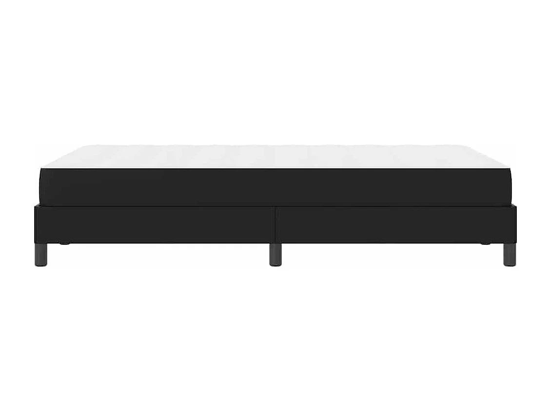 Cadre de lit avec matelas Noir 120 x 190 cm Faux cuir