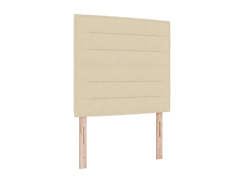 Cadre de lit avec matelas gris foncé 90x190 cm Crème