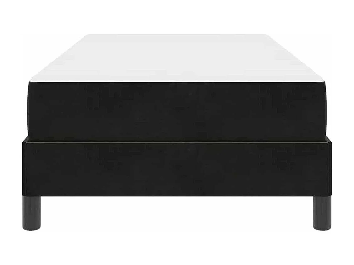 Cama box spring com colchão Preto 80 x 220 cm Veludo