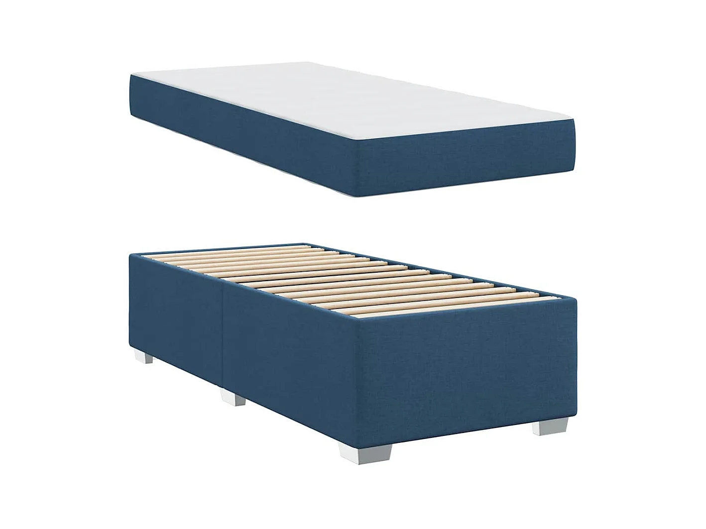 Estructura de cama Azul 80 x 200 cm tela