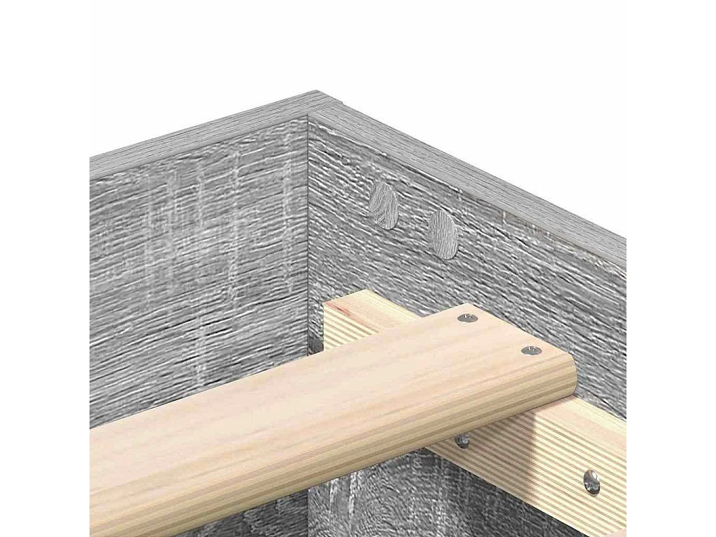 Cadre de lit Sonoma gris 120 x 190 cm Bois d'ingénierie