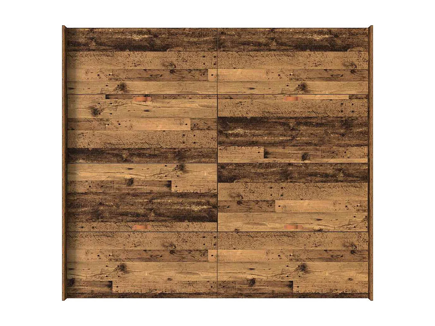 Cama con almacenamiento con cabecera Madera vieja 200 x 200 cm