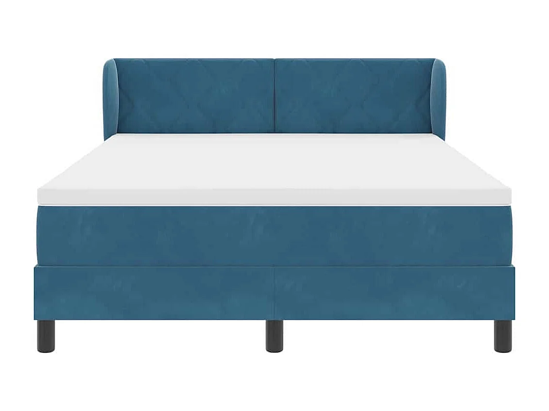 Cadre de lit avec matelas gris foncé 80x200 cm en velours