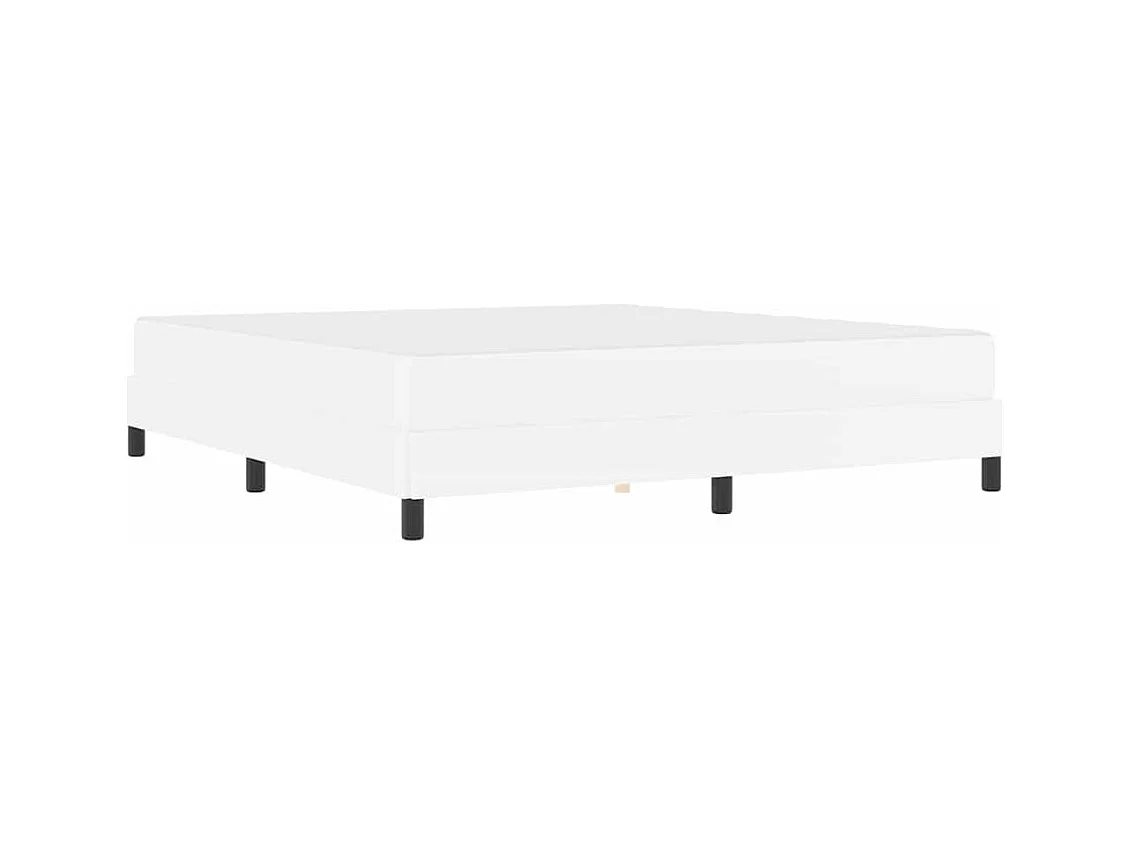 Cama con colchón Blanco puro 180 x 200 cm Cuero sintético