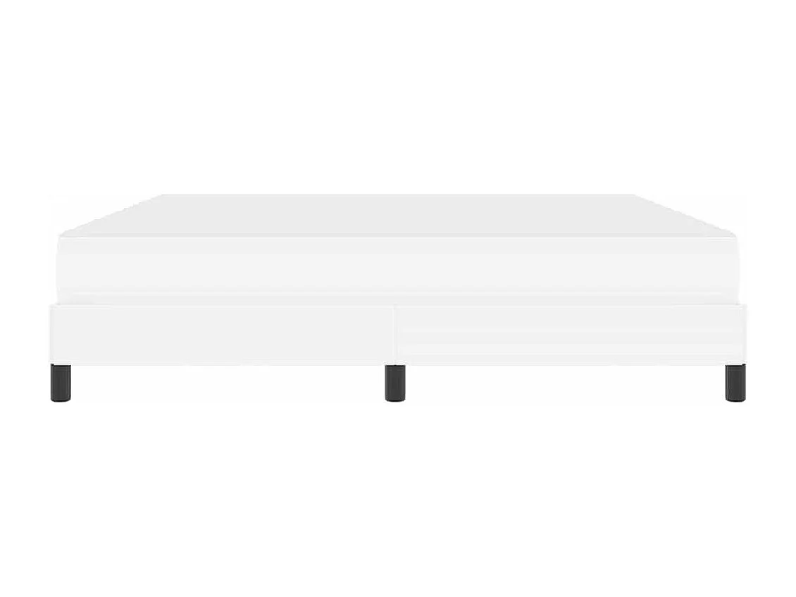 Cama con colchón Blanco puro 180 x 200 cm Cuero sintético