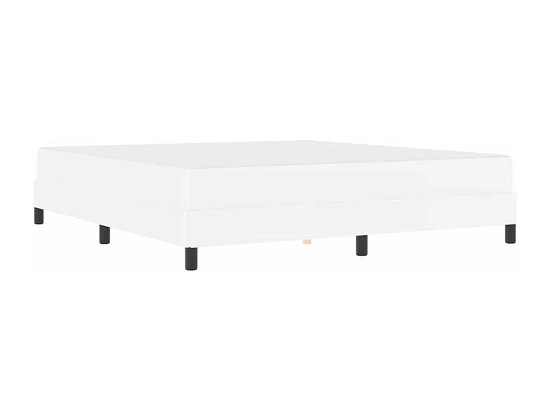 Cama con colchón Blanco puro 180 x 200 cm Cuero sintético