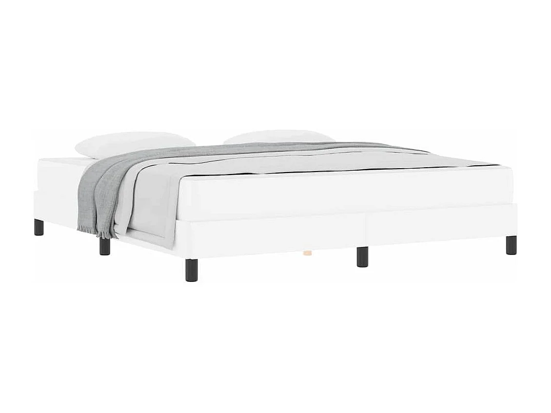 Cama con colchón Blanco puro 180 x 200 cm Cuero sintético