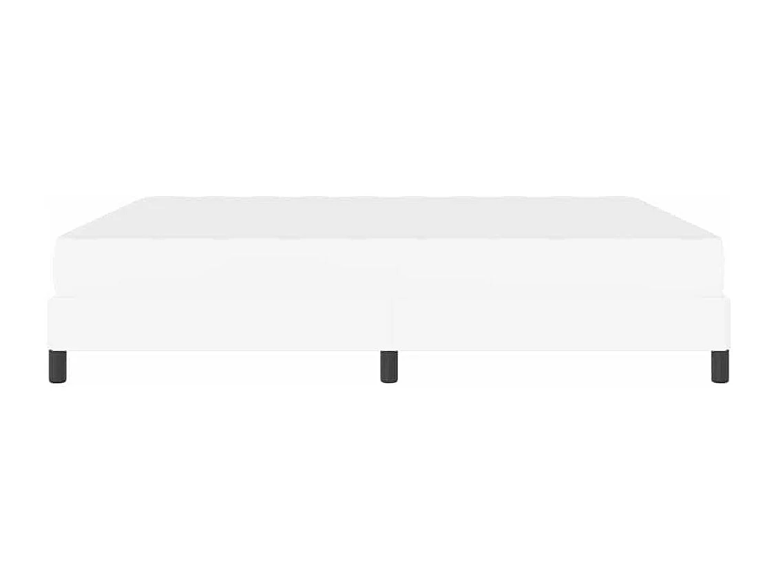 Cama con colchón Blanco puro 180 x 200 cm Cuero sintético