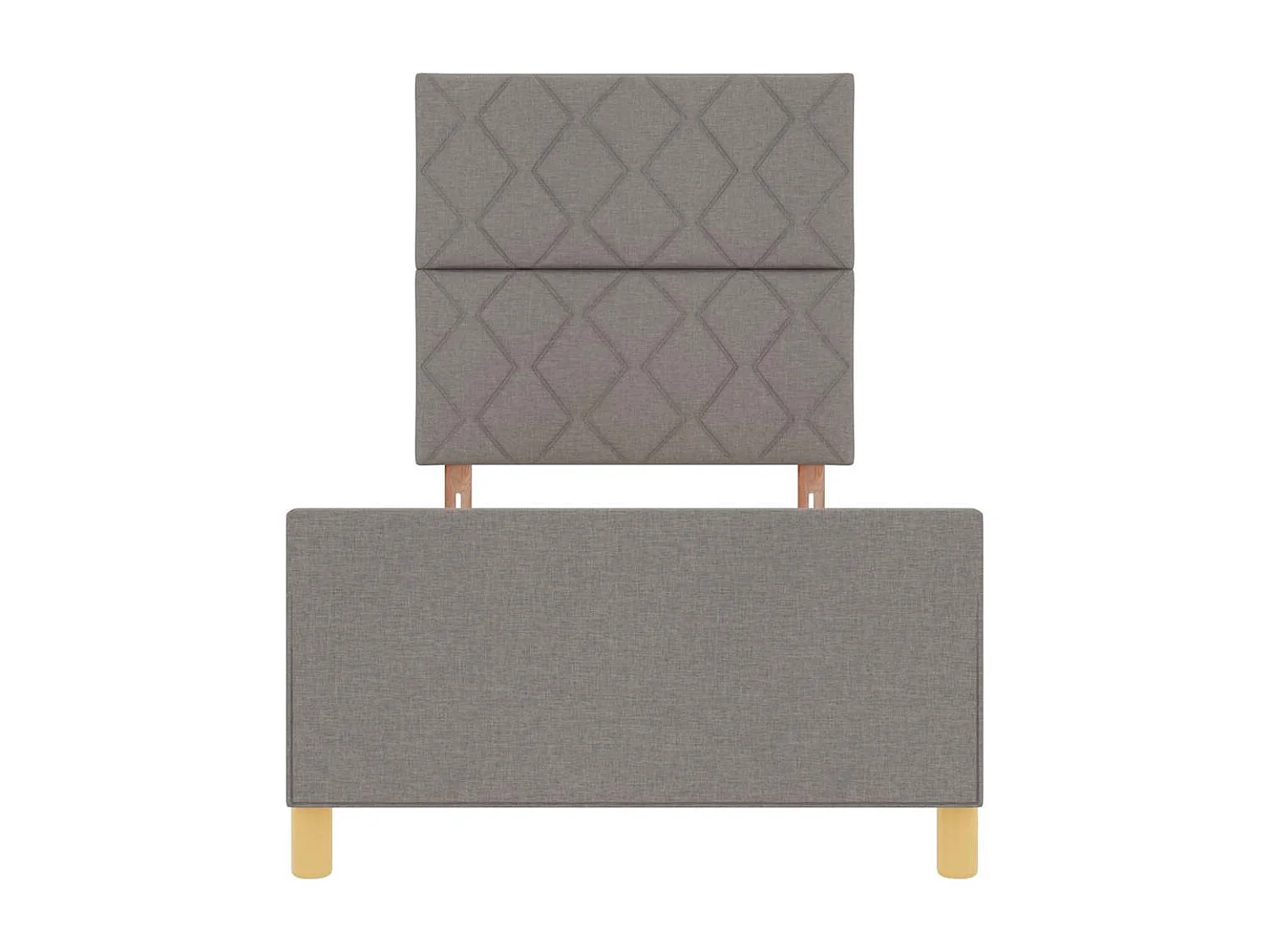 Cadre de lit avec tête de lit Taupe 100 x 200 cm tissu