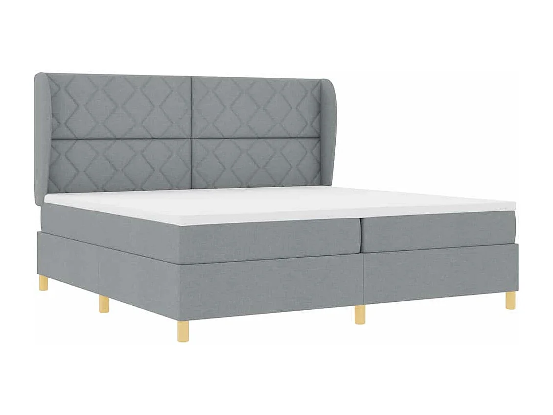 Cadre de lit avec matelas gris foncé 90x190 cm Gris clair
