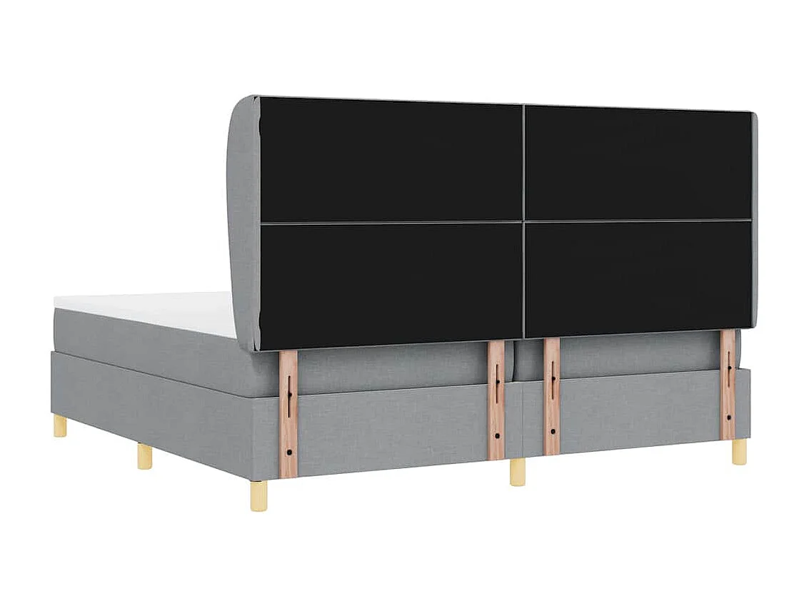 Cadre de lit avec matelas gris foncé 90x190 cm Gris clair