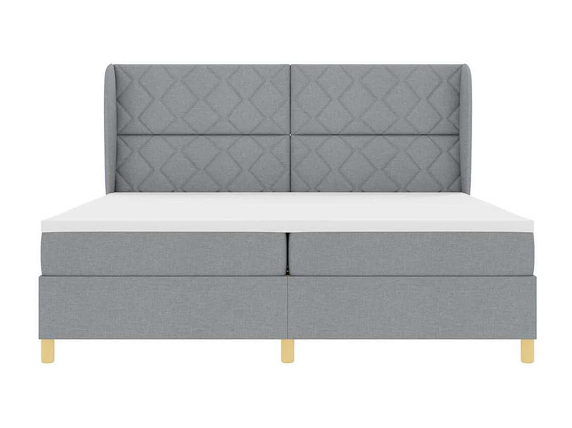 Cadre de lit avec matelas gris foncé 90x190 cm Gris clair
