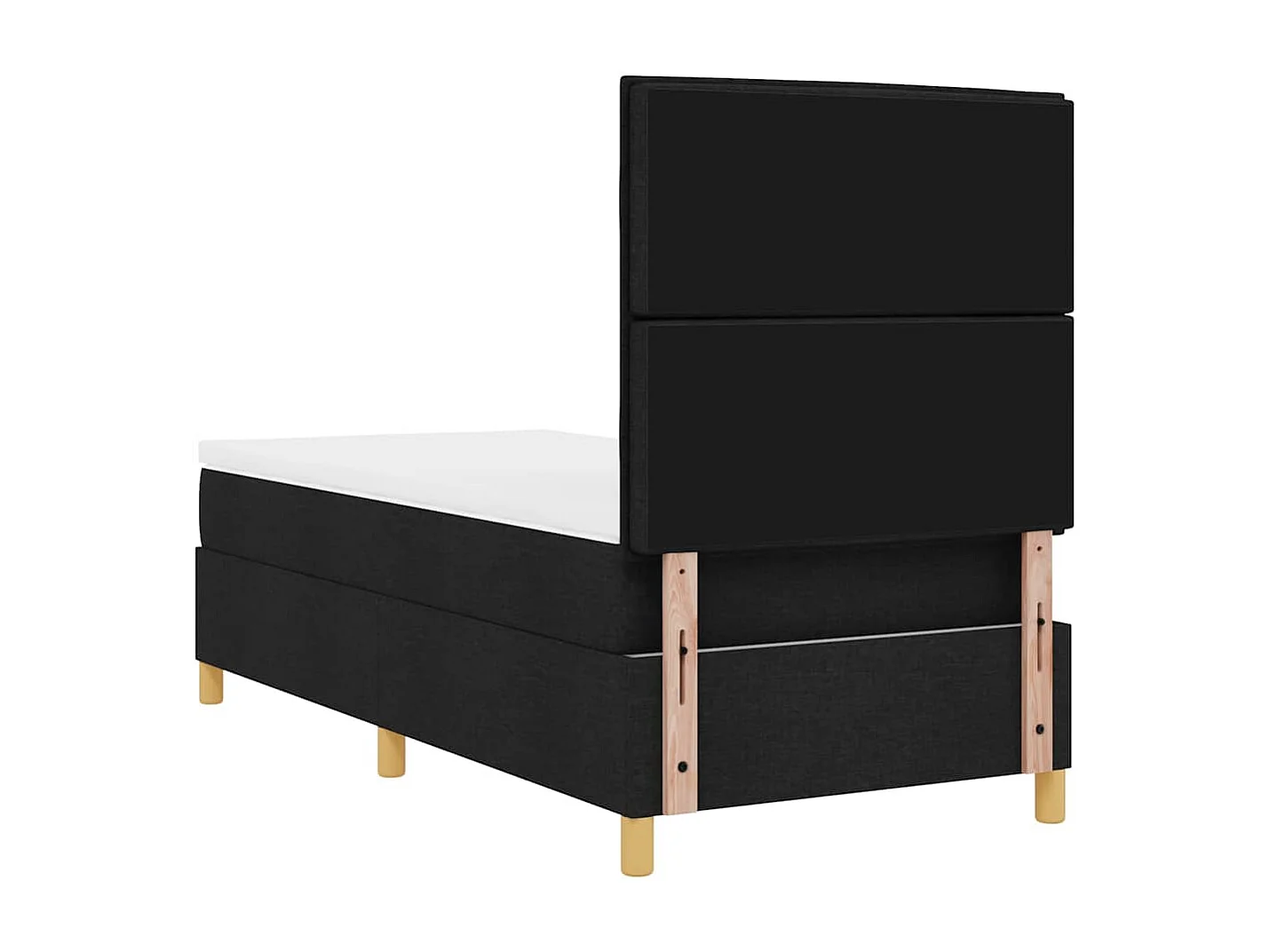 Cadre de lit avec tête de lit Noir 100 x 200 cm tissu