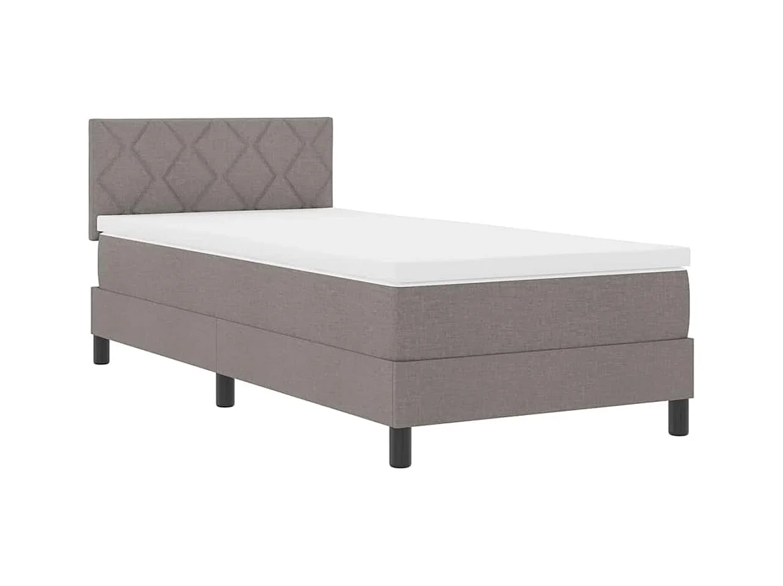 Boxspringbed met matras met matras Taupe 100 x 200 cm Stof