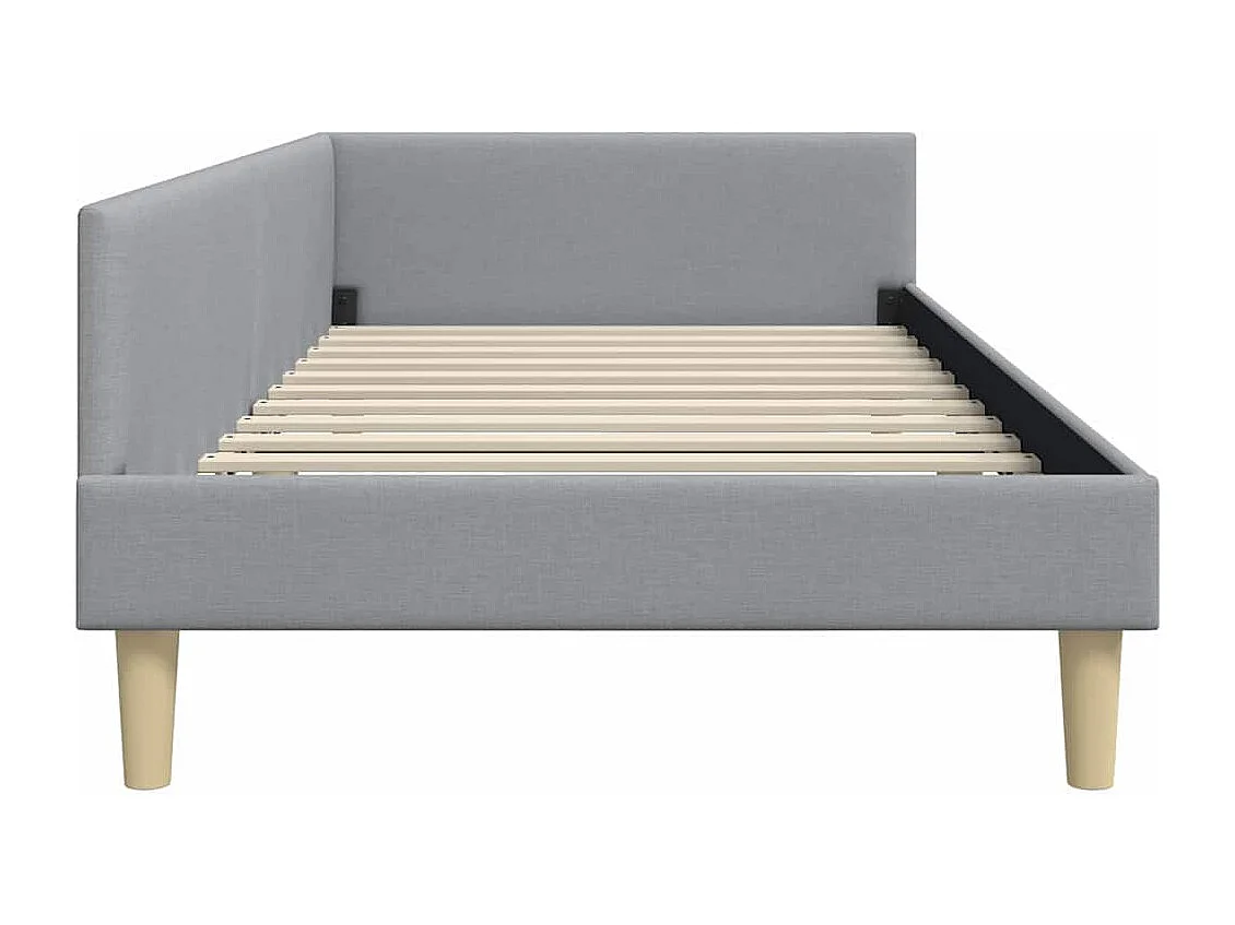 Cadre de lit d'angle Autre Gris clair 90 x 190 cm