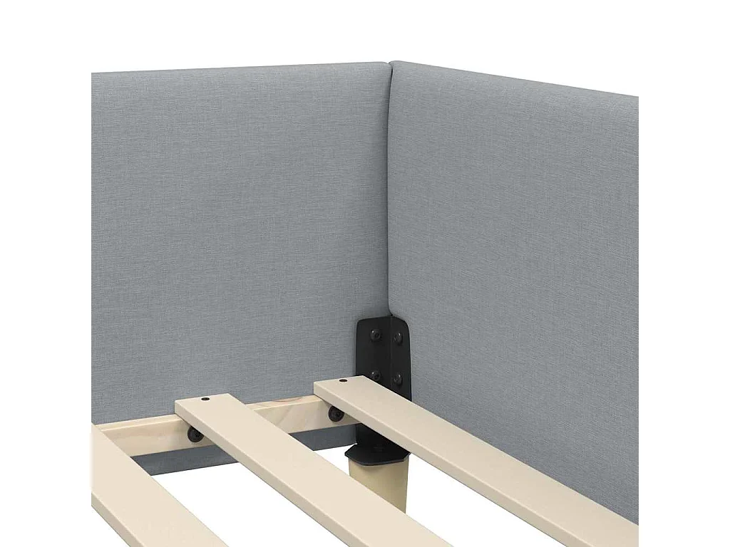 Cadre de lit d'angle Autre Gris clair 90 x 190 cm