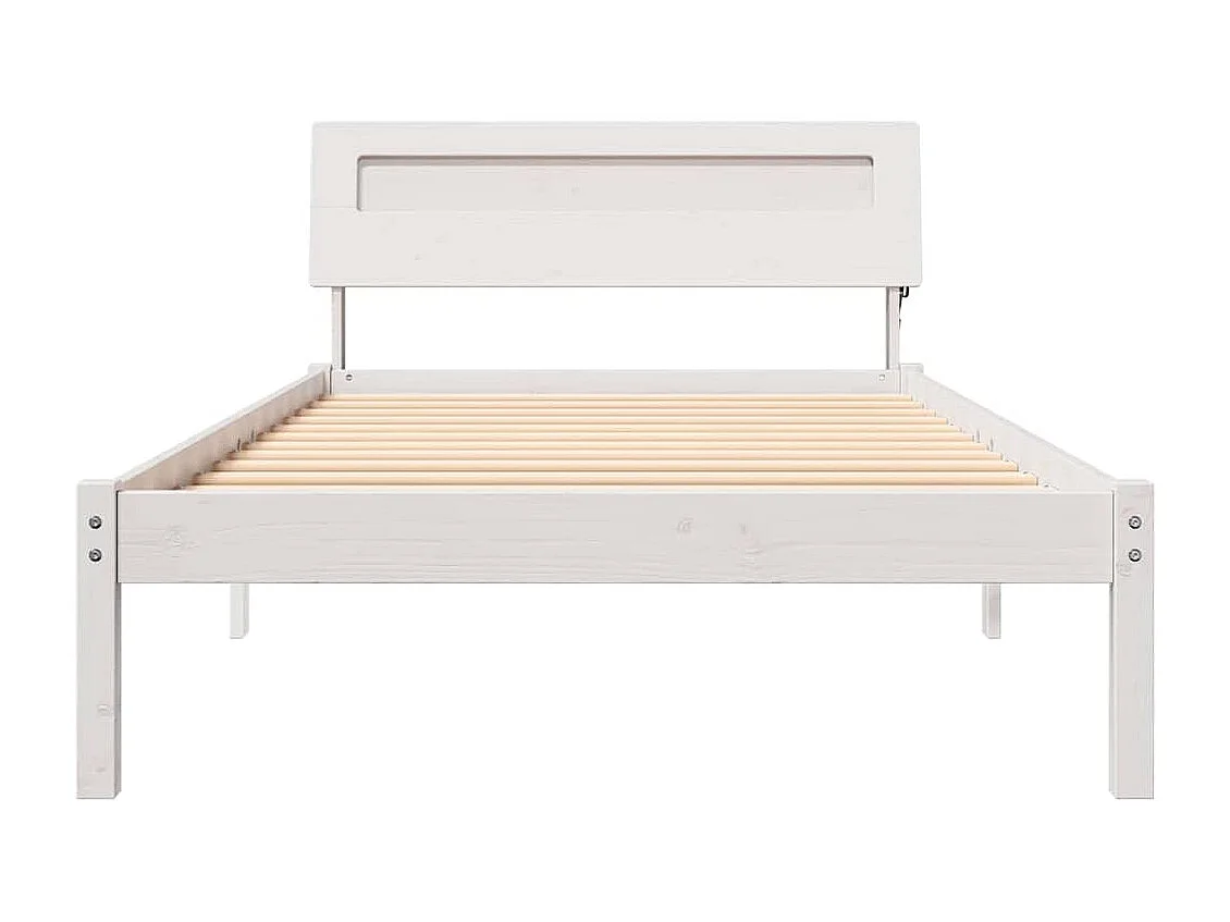 Cadre de lit Blanc 80 x 200 cm Bois massif en pin