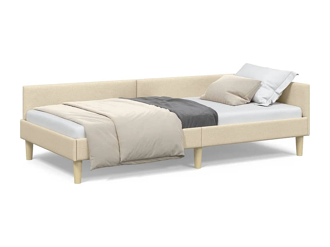 Estructura de cama en esquina Otro Manual Crema 80 x 200 cm