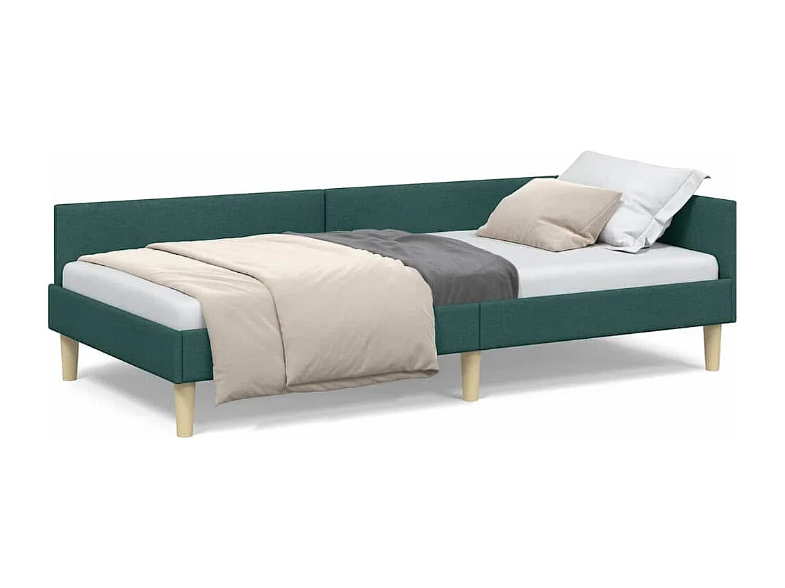 Estructura de cama en esquina Otro Verde oscuro 80 x 200 cm