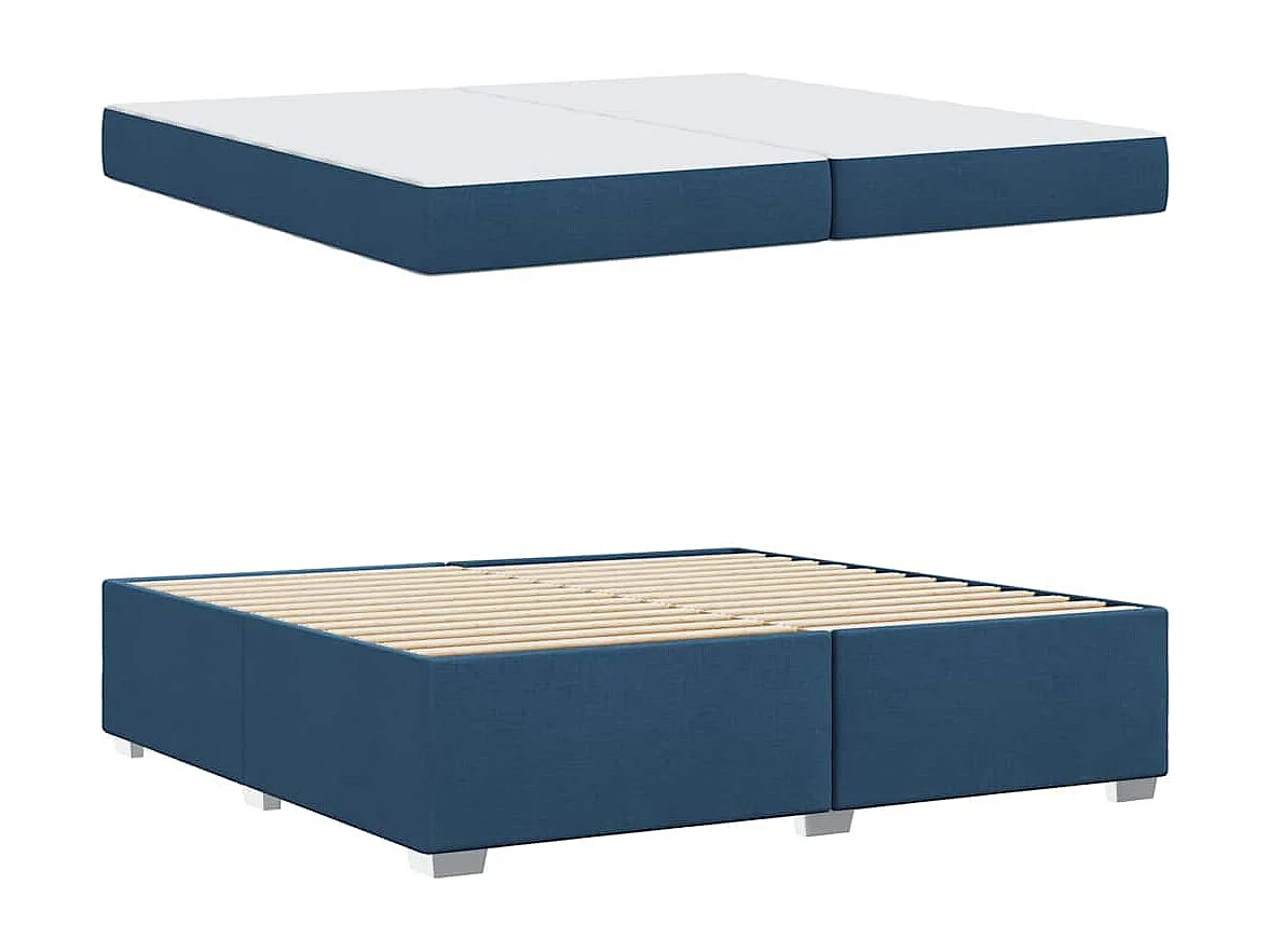 Estructura de cama Azul 200 x 200 cm tela
