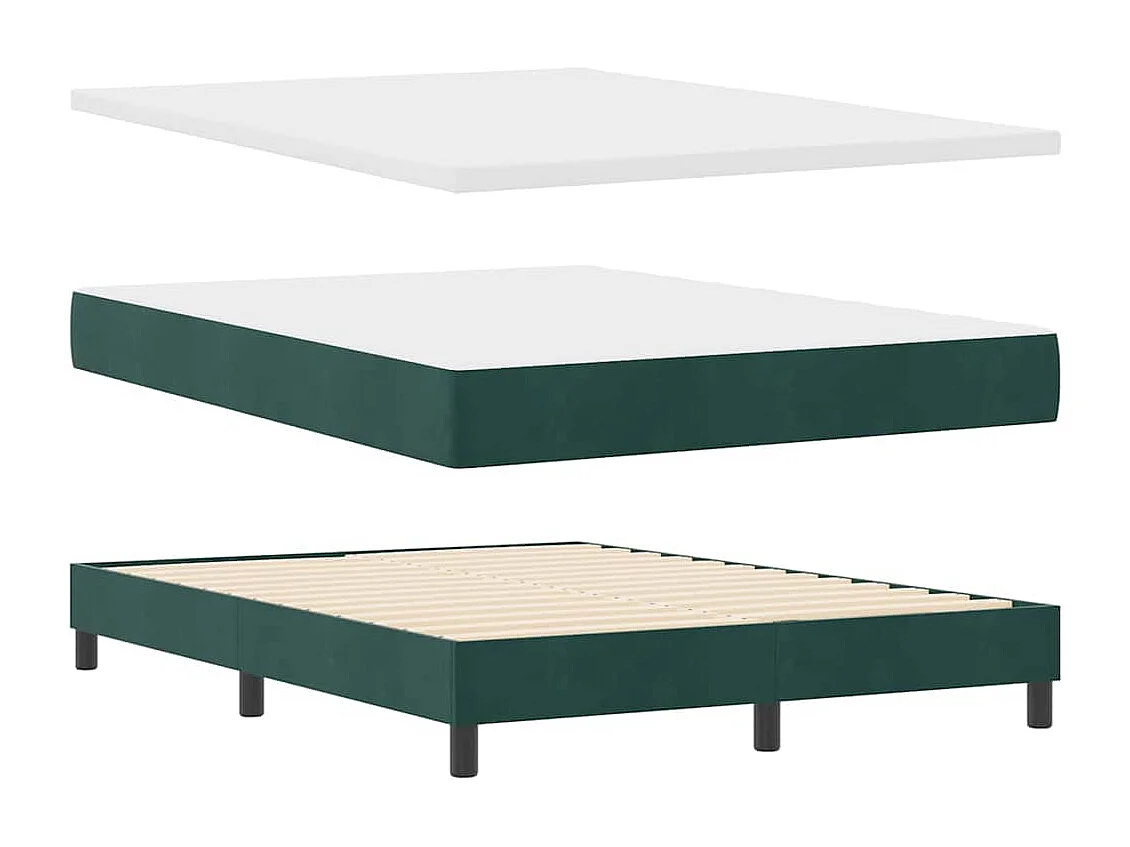Cama con Somier y Colchón Negra 100x200 cm Terciopelo
