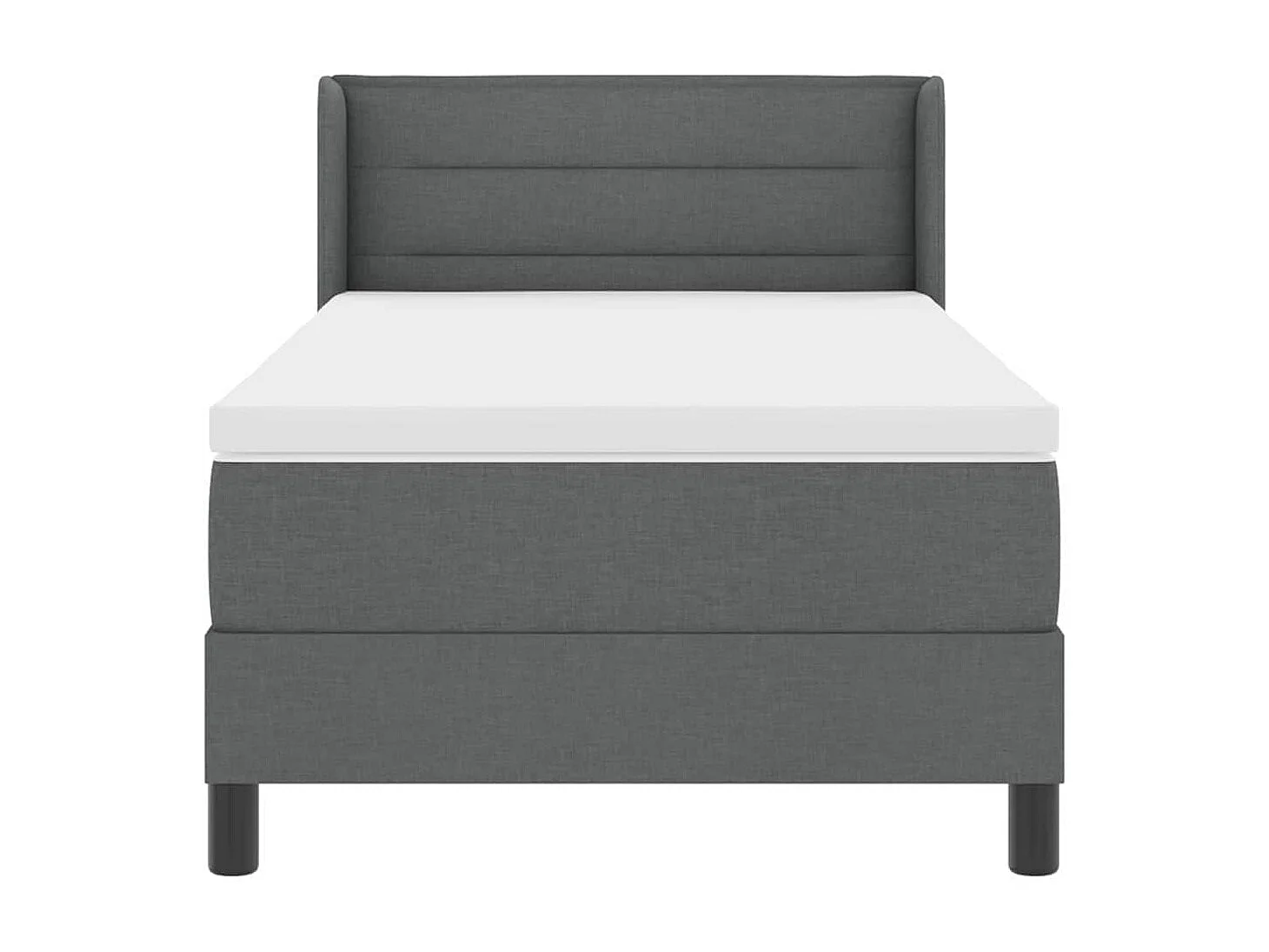 Cadre de lit avec matelas avec matelas Gris foncé 90 x 200 cm