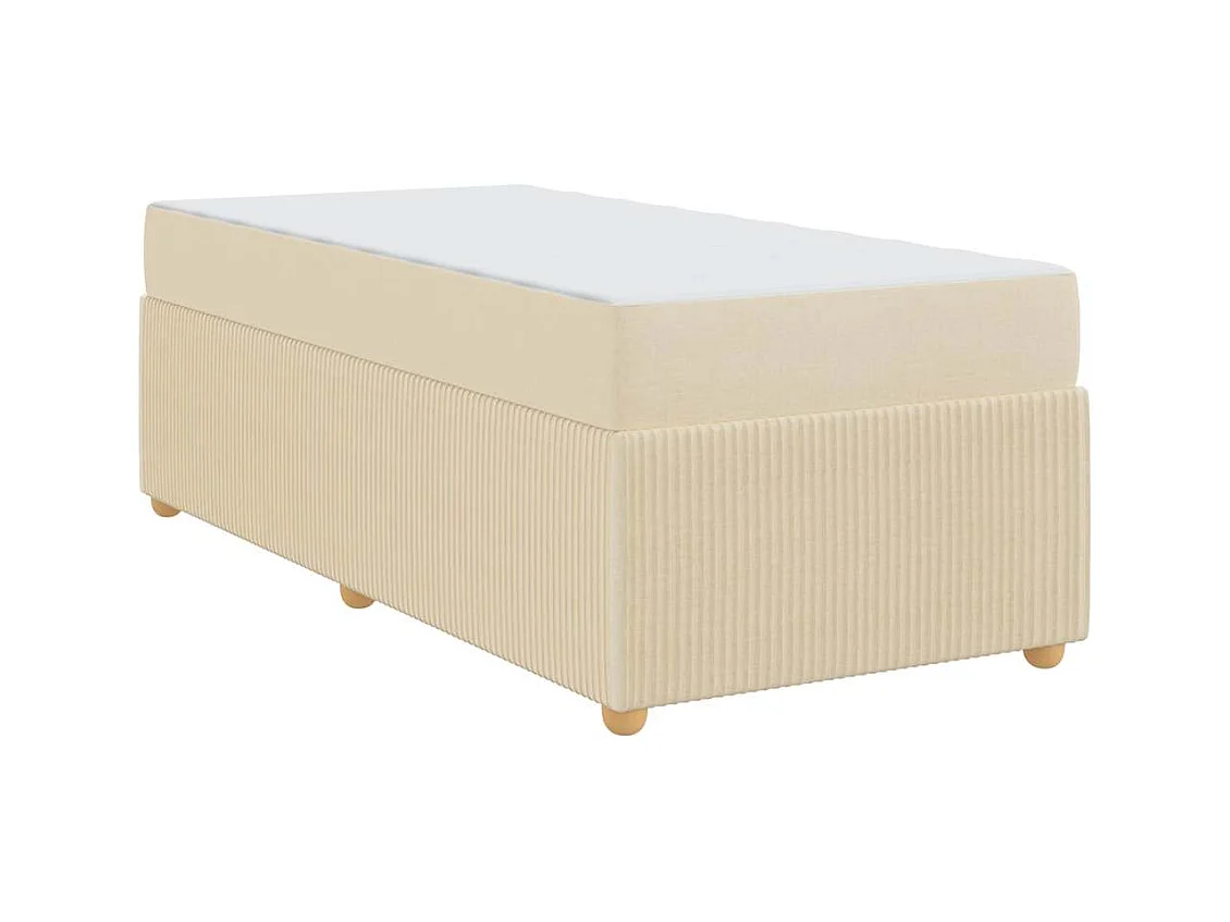 Bedframe met matras met matras Crème 100 x 200 cm Stof