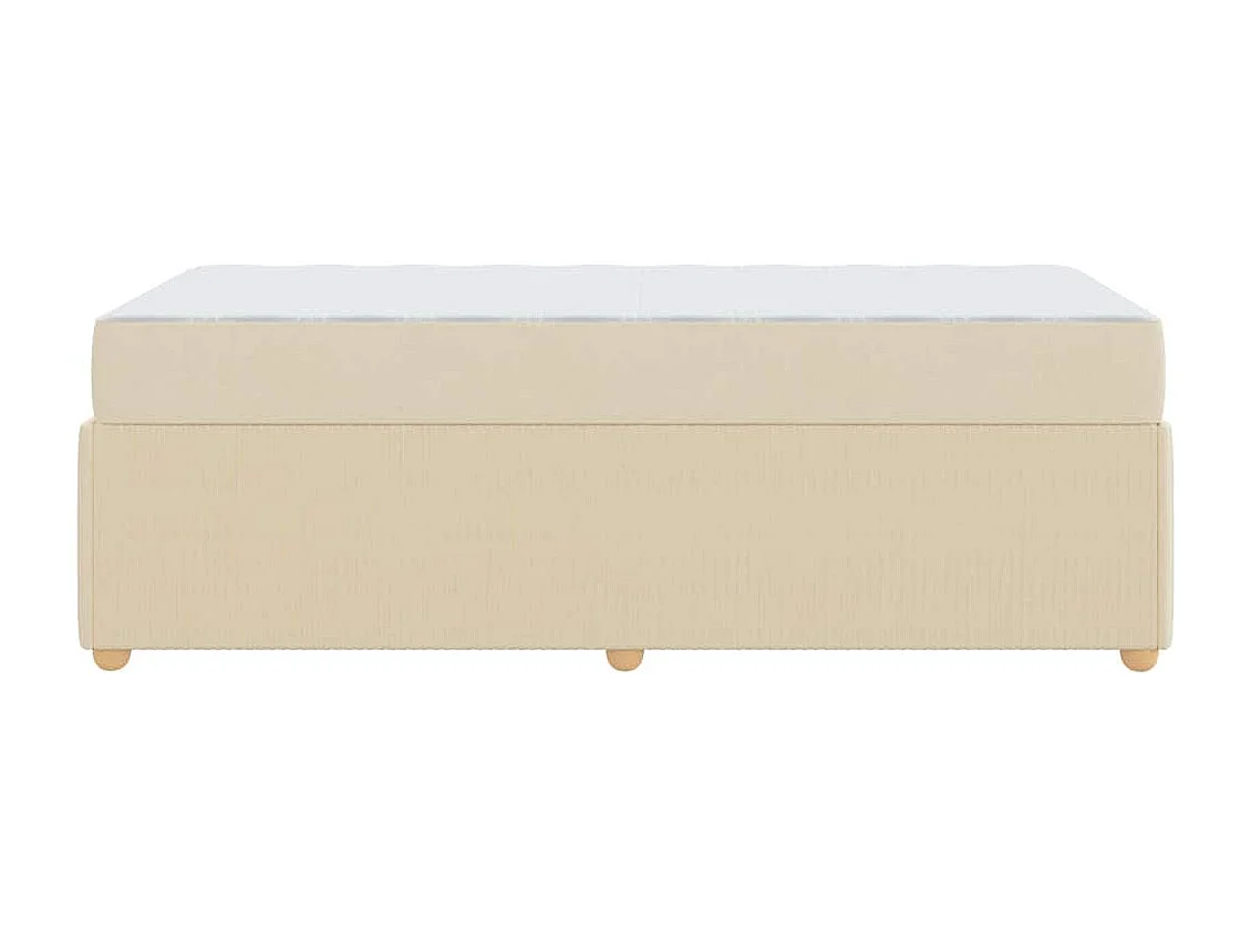 Bedframe met matras met matras Crème 100 x 200 cm Stof