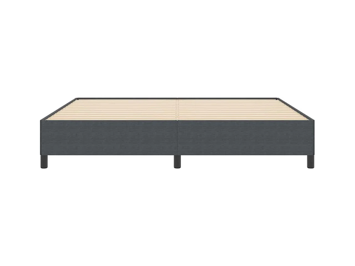 Cadre de lit Gris foncé 200 x 200 cm Tissu en velours côtelé