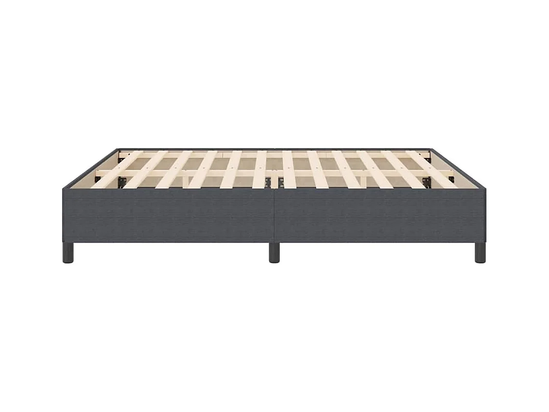 Cadre de lit Gris foncé 200 x 200 cm Tissu en velours côtelé